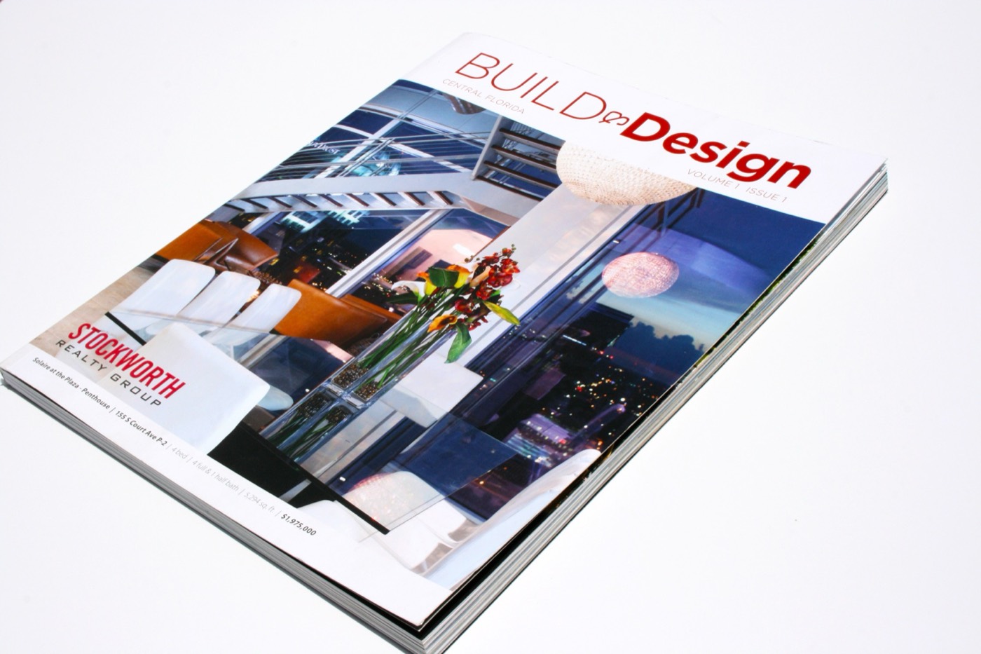 A saddle-stitched design magazine